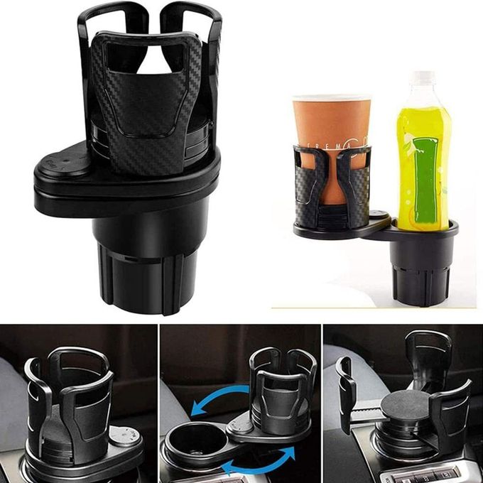  Porte-Gobelet Voiture, 2 en 1 Porte-Bouteilles Support de Tasse  de Voiture Porte-Bouteilles Auto Universel Anti Vibration, Porte Boisson  avec Base Extensible et Amovible Porte-Gobelet Réglable