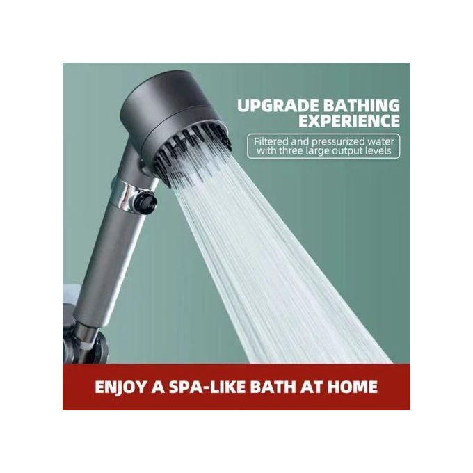 Pomme de douche à effet pluie de 25,4 cm avec combo haute pression, bras d' extension de 30,5 cm réglable en hauteur, pommeau de douche puissant en acier inoxydable, support de douche en