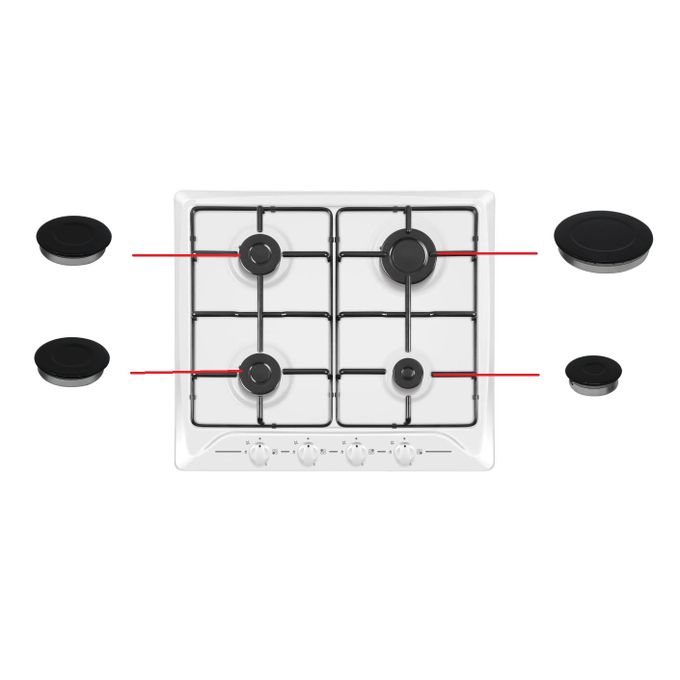 Generic 4pcs Cache-brûleur universel pour plaque de cuisson à gaz et  couronne de flamme à prix pas cher