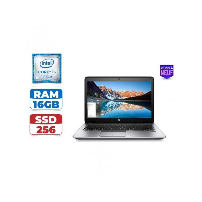 Hp PC PORTABLE ELITEBOOK 840 G1 CORE I5 RAM 16GO 240 GO SSD - Remis à neuf  - à prix pas cher