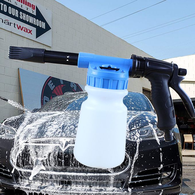 Generic Pistolet à mousse pour lavage de voiture à eau haute pression avec  pot de mousse - 1 L à prix pas cher