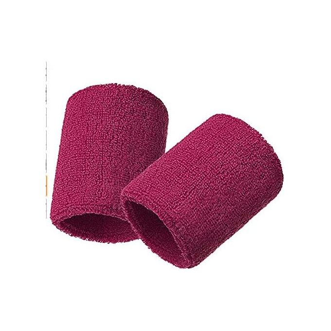 2 Pièces Serre Poignet Tennis 6 Pouces Rouge Couleur Poignet Bandeau  Absorbant l'Humidité Coton Bbracelet Elastique Eponge Poignet Sport Femme  Homme