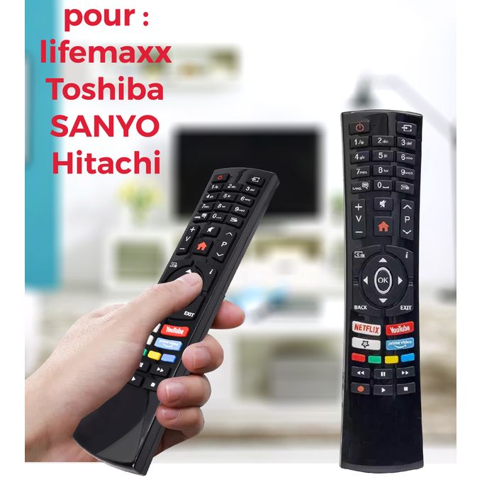 Generic Télécommande de télévision pour lifemaxx,Toshiba,SANYO,Hitachi à  prix pas cher