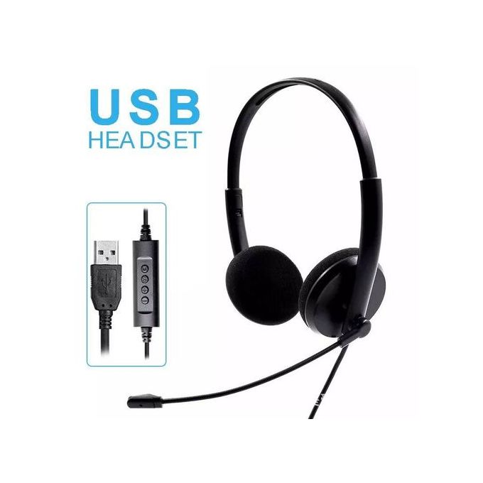 Generic Casque Filaire USB Avec Micro Pour Centre D'appels