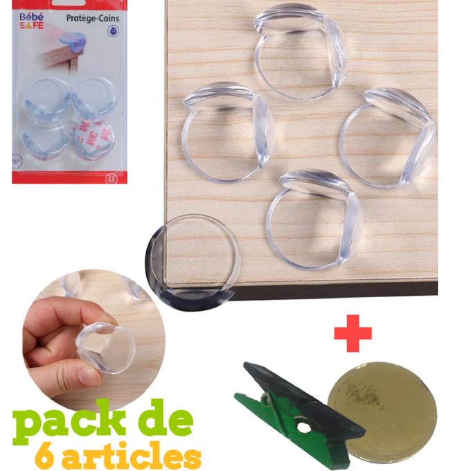 Baby Safe Pack de : 4 Protège-coins de table en silicone Avec