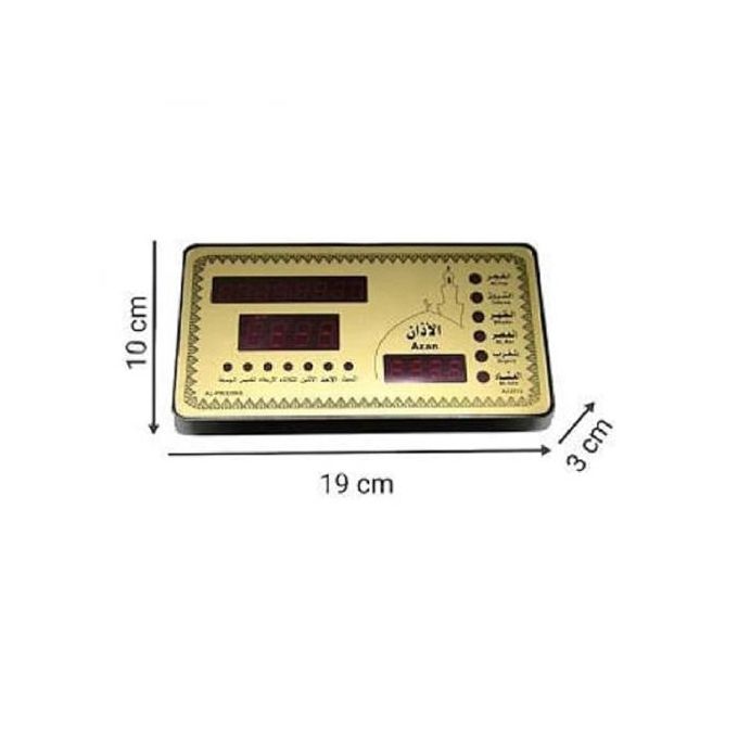 Generic HORLOGE NUMÉRIQUE MINI AUTO Priere HORLOGE MURALE