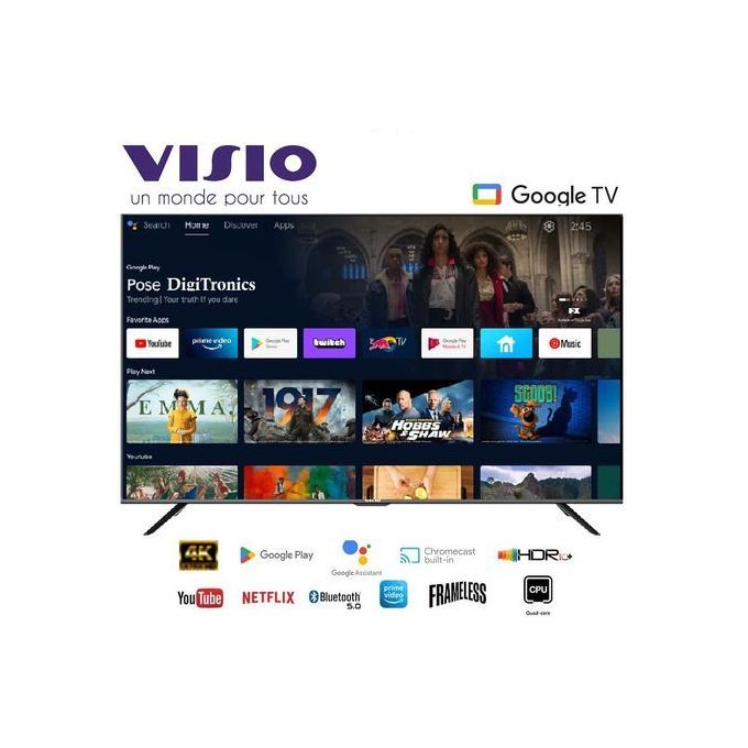 Visio 50" Smart TV™  UHD 4K - Google Assistant™ Bluetooth™ HDR 10™ HLG™ Dolby Vision™
