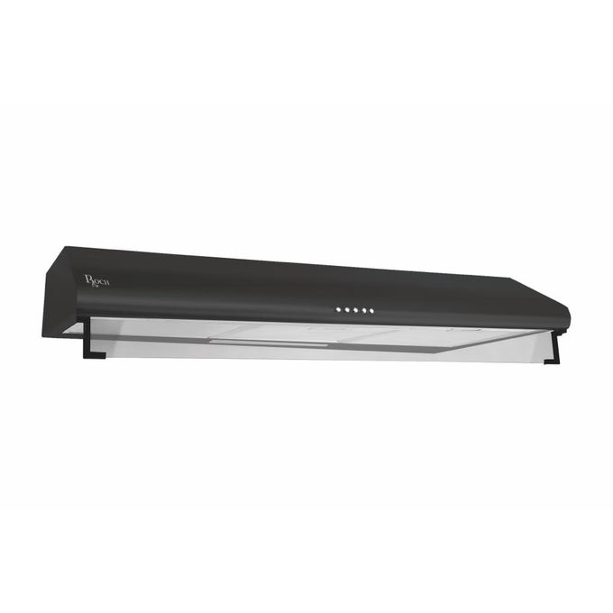 Roch Hotte aspirante sous meuble noir avec visière ,2 Filtre à graisse lavables 2 moteurs 90cm Lampe led