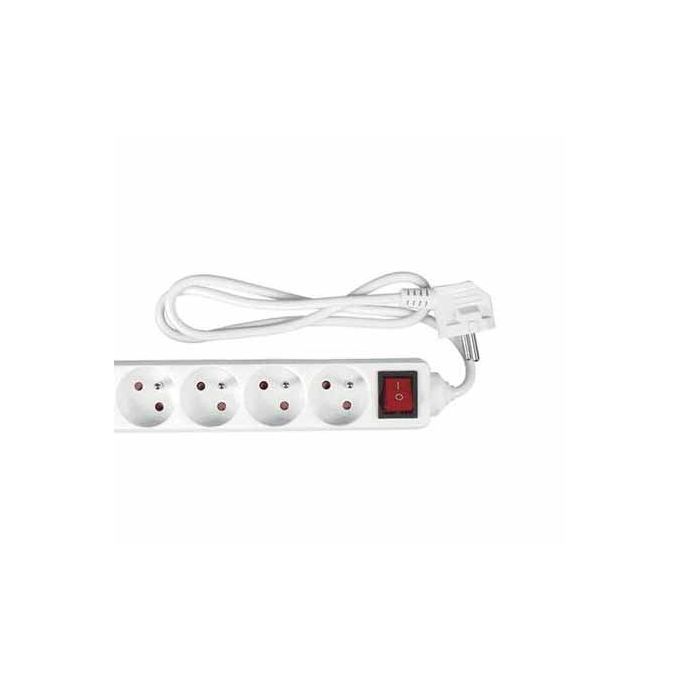 Rallonge multiprise clipsable avec 4 prises 2P+T,2 ports USB Type A et un  interrupteur lumineux - Le Temps des Travaux