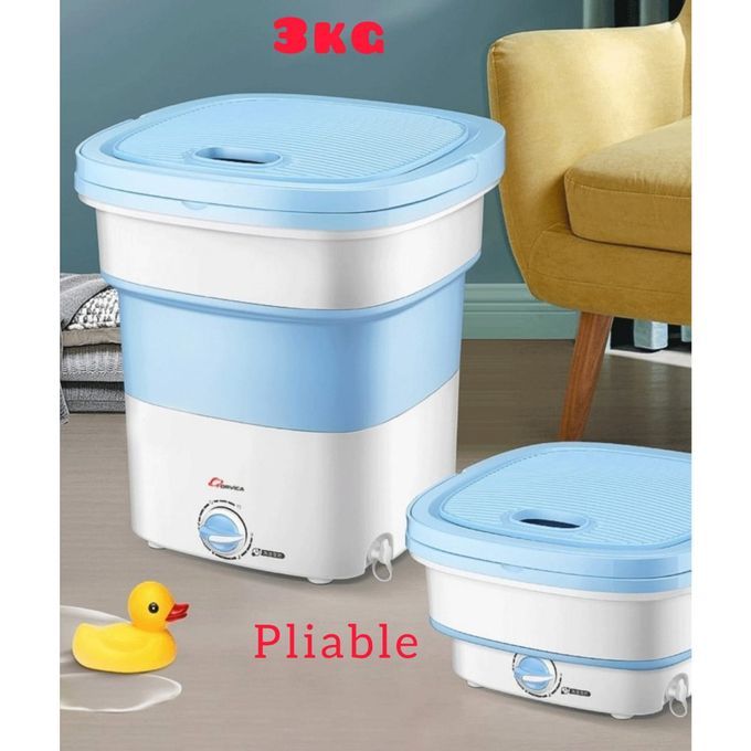 Mini machine à laver  pliable et portable + panier 3Kg, 135w,