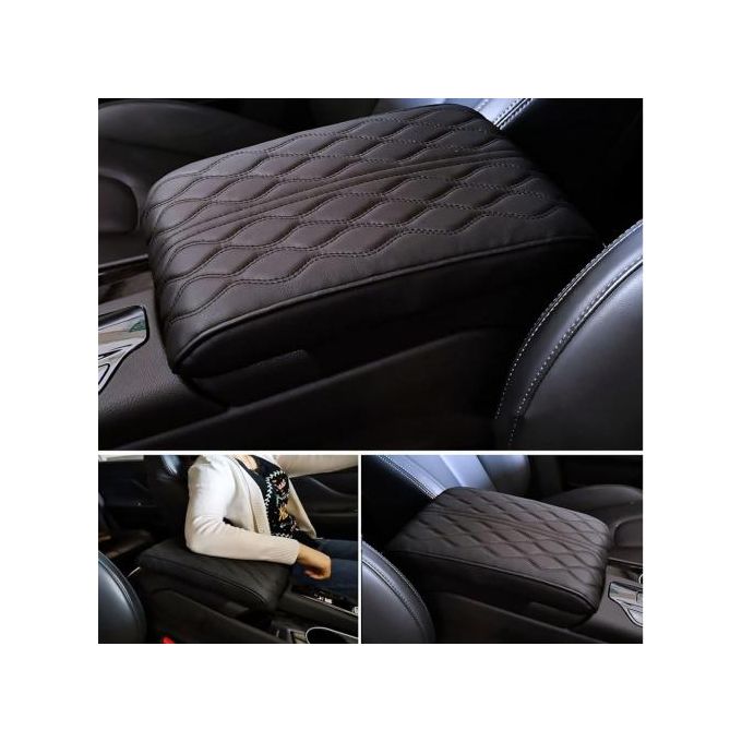 Generic 1 Pc éponge Et Cuir PU Accoudoir Coussin Couverture Center Console  Tapis Voiture Accessoires - Prix pas cher