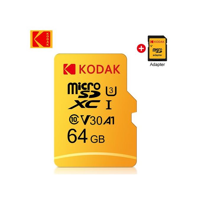 Kodak Carte mémoire Micro SD 64 Go+adapter