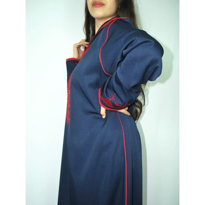 Djellaba bleu marine sales et rouge