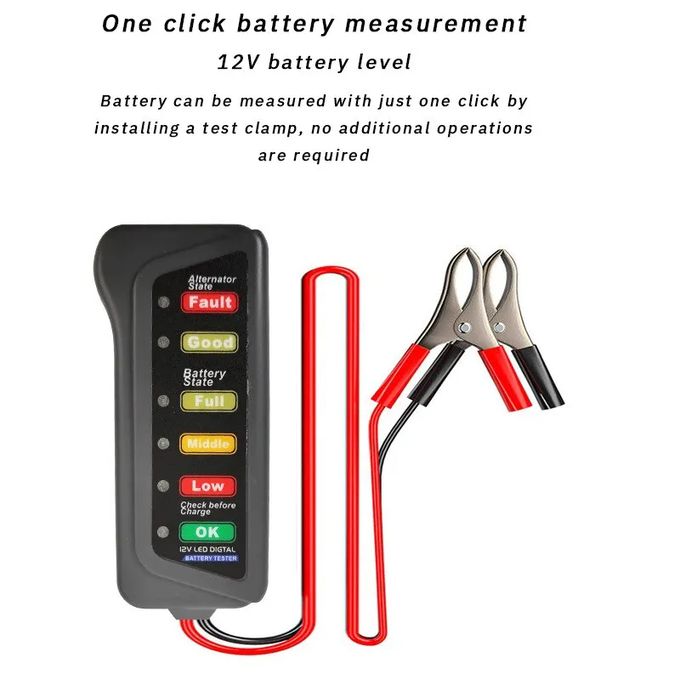 Testeur de batterie 12V à led pas cher