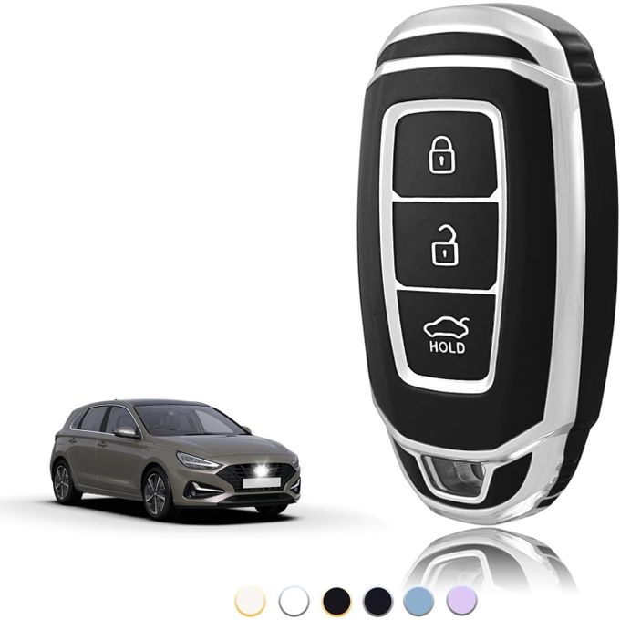 Étui de clé de voiture,étui à clés en cuir double couche,avec fenêtre