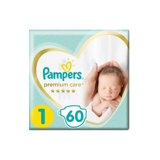 60 Pampers premium protection taille 1 - Pampers