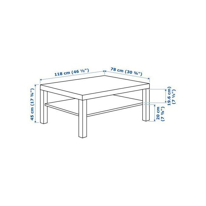 Ikea Table Basse Blanche Pour Salon Sejour 118 X 78 Cm A Prix Pas Cher Jumia Maroc