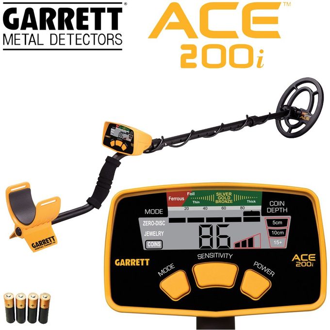 Garrett Détecteur de métal Garrett ACE 200i pour Fer Or et tous