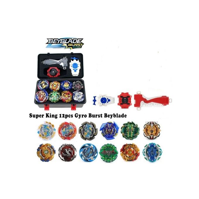 Beyblade Super King 12pcs Gyro Burst Beyblade Set  avec boîte de rangement