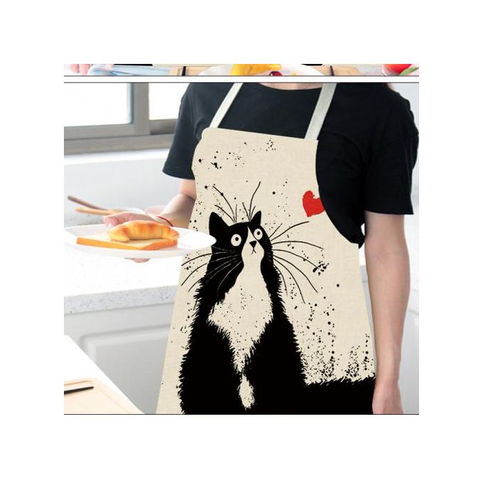 Generic Tablier De Cuisine Imprime Chat De Dessin Anime Joli Tablier Impermeable Tablier En Lin De Coton Pour Nettoyer Les Outils A Domicile A Prix Pas Cher Jumia Maroc