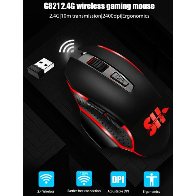 HAVIT MS626GT Souris bureautique sans fil 2,4 Ghz - 3 boutons - Portée 10  mètres - Nano récepteur - Nacon