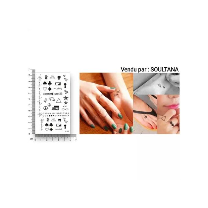 Tatouage noir Imperméable temporaire Tattoo pour homme et femme