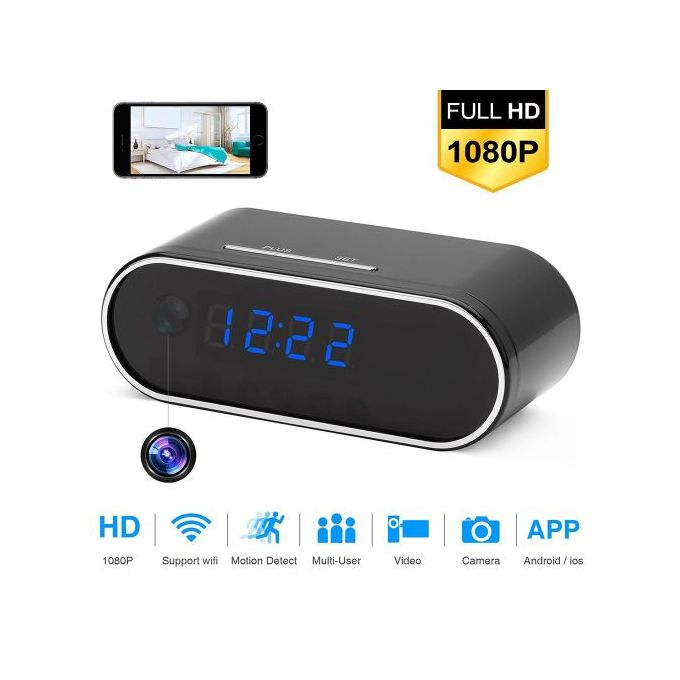 HD Mini caméra horloge avec détection de mouvement