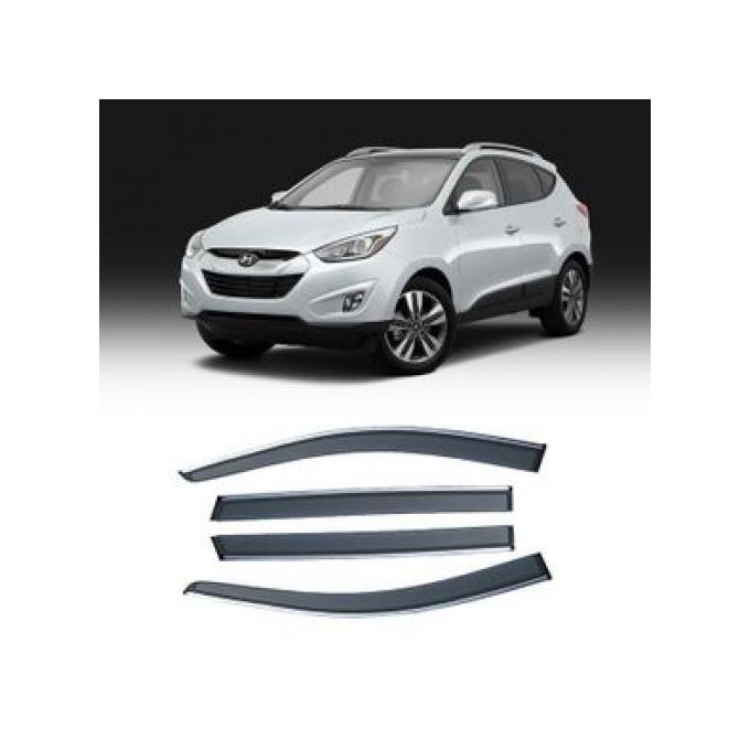 Déflecteur de pluie chromé pour HYUNDAI TUCSON, pare-soleil