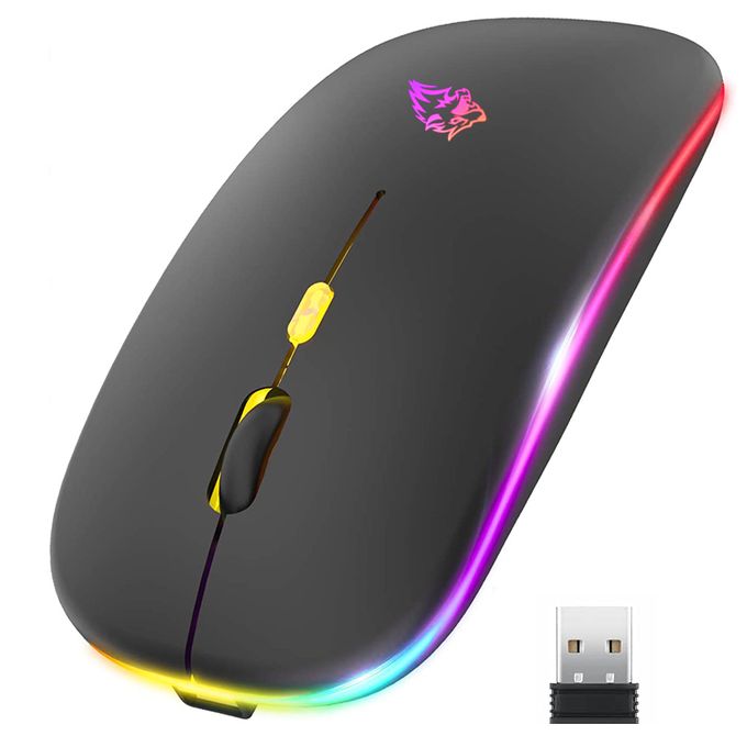 Souris sans fil LED HOTLIFE, mince rechargeable Maroc