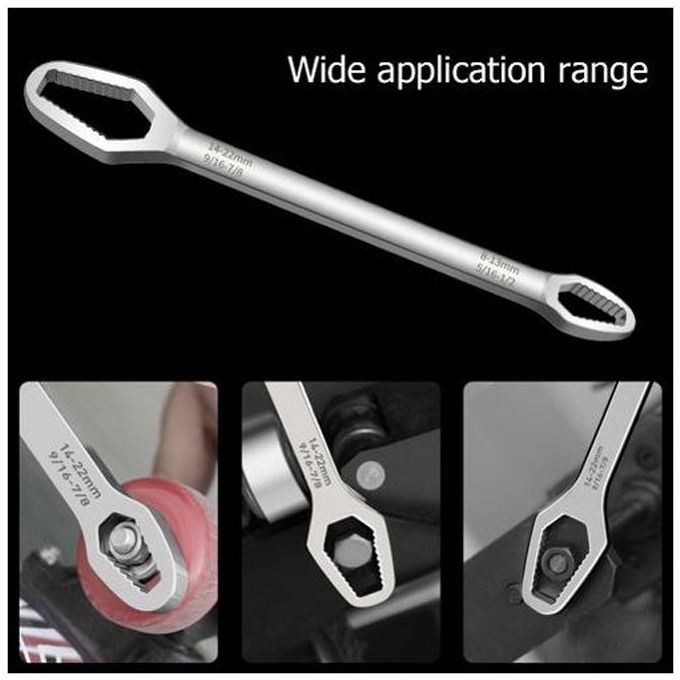 CLE A MOLETTE,White--Clé Torx universelle 8 22mm à serrage automatique