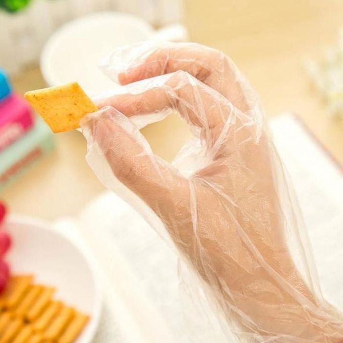 Generic 100 Gants en plastique transparents, étanches, propres et  hygiéniques à prix pas cher