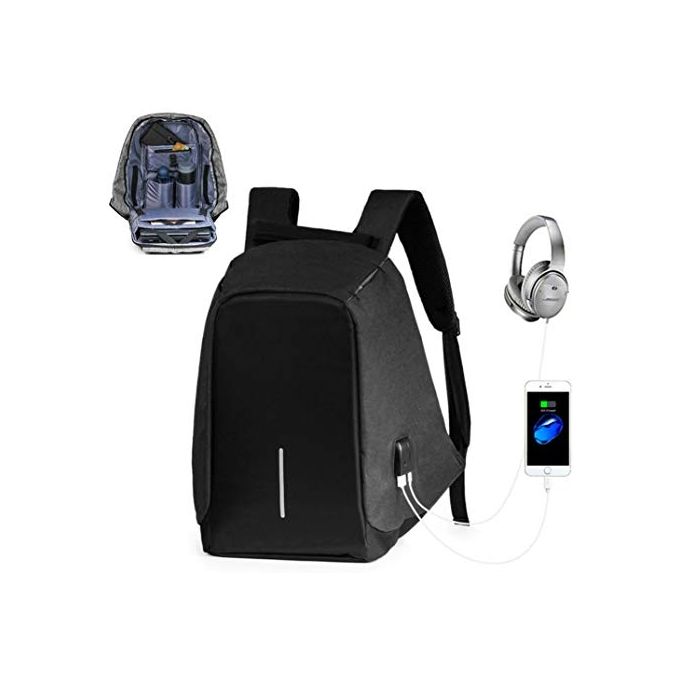 Generic Business Sac A Dos Avec Port De Chargement Usb Antivol Pour Ordinateur Portable Sacs D Affaire Pour Pc Portable Noir A Prix Pas Cher Jumia Maroc