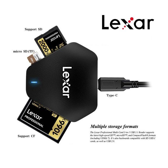 Lexar Lecteur cartes SD et MicroSD USB 3.1 Multicartes 2-en-1 : meilleur  prix et actualités - Les Numériques