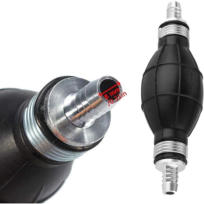 8mm Poire D'amorcage Carburant Pompe Main Inline Bateaux Alliage Gasoil  Essence Diesel Pump(2 Pices),universelle Essence, Huile, Eau