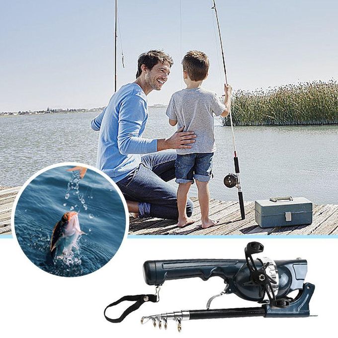 canne à pêche pliable - Portable et compacte - Canne à pêche