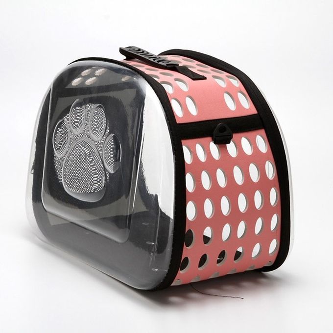 transparent pet backpack Sac cage de transport transparent pour chat et  chien couleur jaune à prix pas cher