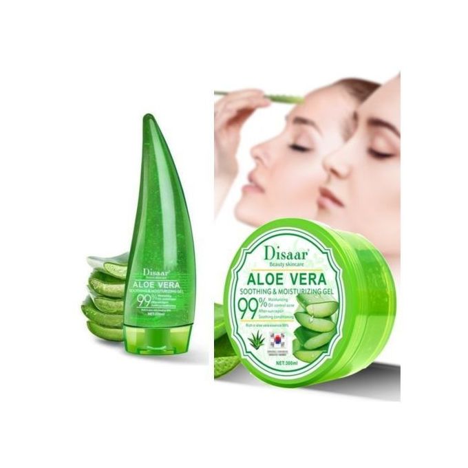 Disaar pack 2 GEL ALOE VERA  99% pour hydrater et apaiser la peau 300ML+250ML