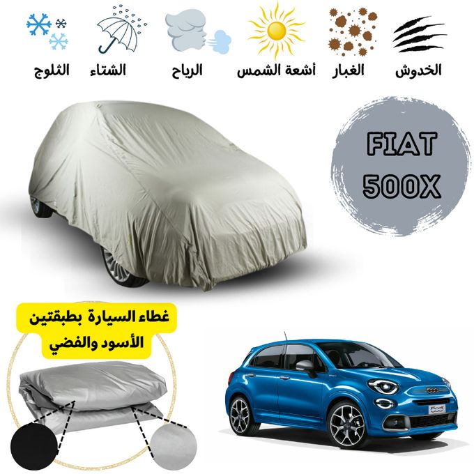 Generic Bache / Housse de protection de voiture fiat 500X double face + sac  de rangement à prix pas cher