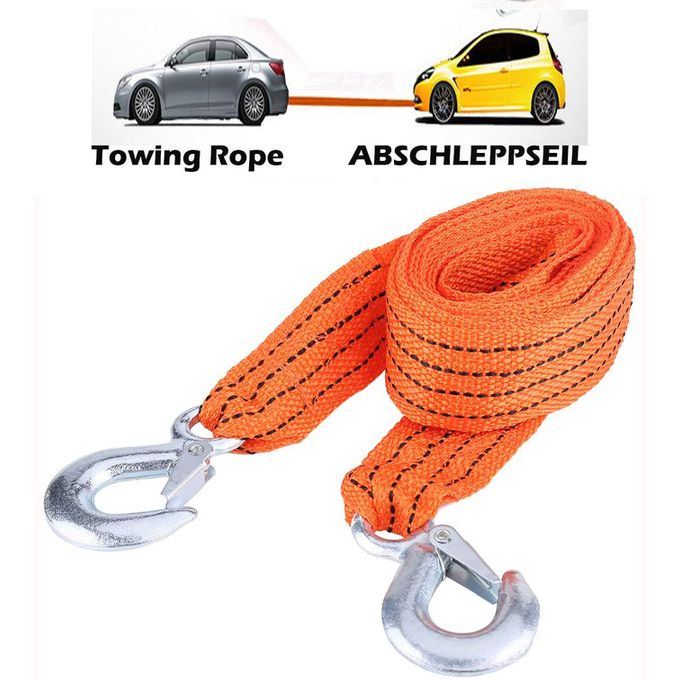 Corde de remorquage de câble de voiture avec des crochets en acier (3 M)