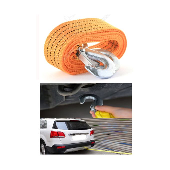 Generic Corde de remorquage de câble de voiture avec des crochets en acier  (3 M) à prix pas cher