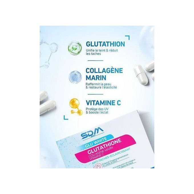 sdm glutathione prix tunisie Sdm Eyewear Boost Glu White Glutathione 60 Gélules