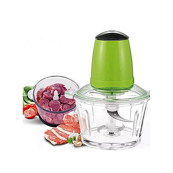 Hachoir Électrique Multifonction En verre avec 2 Lames -