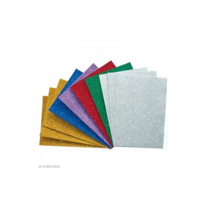 Maped Feuilles de Papier Mousse Brillants Paillettes 10 à prix pas cher