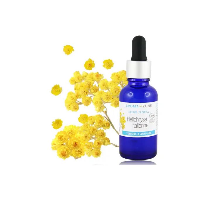 AROMA ZONE 30 ml - ELIXIR FLORAL D'HÉLICHRYSE ITALIENNE BIO ANTI AGE RÉGÉNÉRANTE