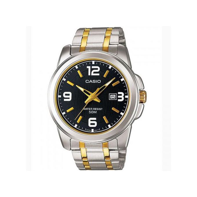 Compare Casio MTP 1314SG 1AV bicolore pour hommes Bracelet en acier inoxydable Price