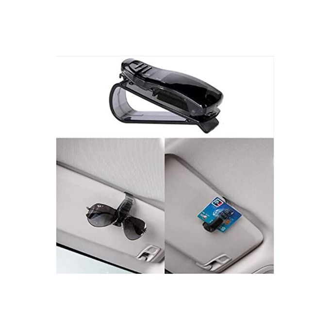 5 Pcs Cowhide Car Glasses Clip, Cuir Voiture Porte-Lunettes de