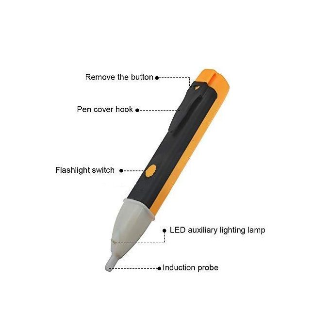 3 PCS sans contact électronique numérique numérique Pen Safety Induction  Pen-stylo électrique avec LED (A12D01)