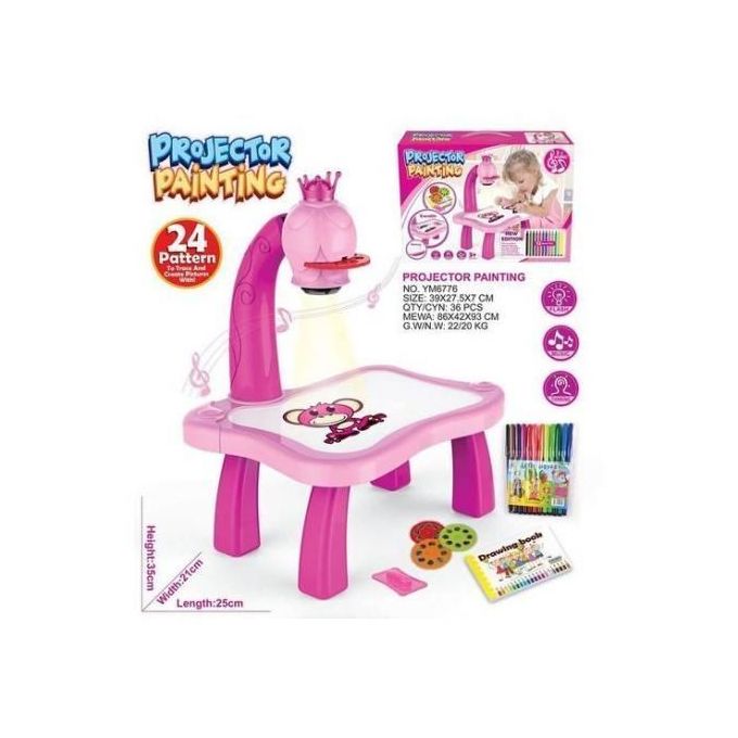 Peinture Table de jeux de peinturex artistique pour enfants - Projector painting