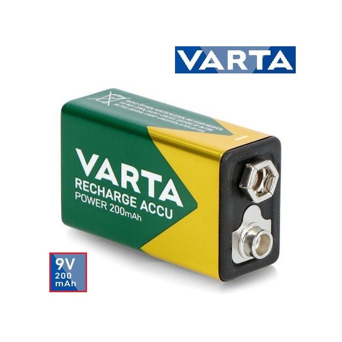 VARTA Pile Rechargeable 9 volts NiMh Accu Power Batterie 9V Capacité 200mah  à prix pas cher