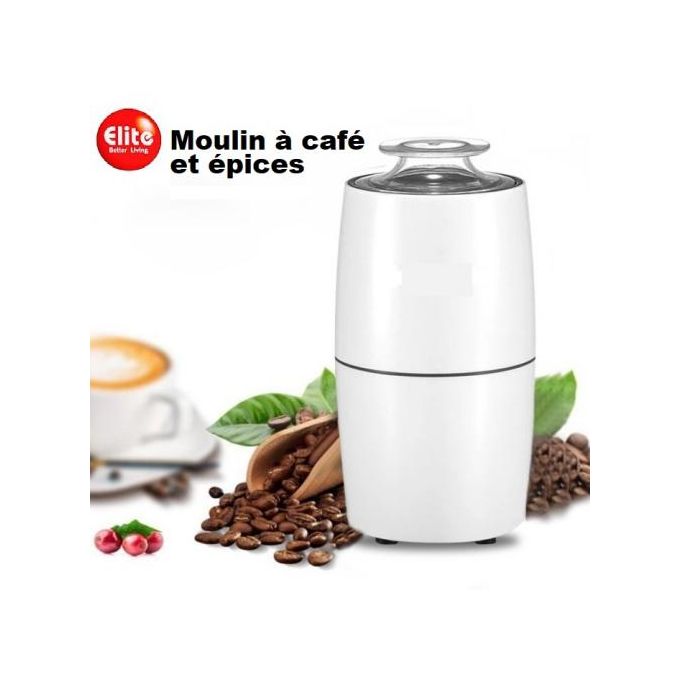 MOULIN A CAFE ELECTRIQUE 150W LAMES EN ACIER MULTIFONCTIONNELLES POUR GRAINS  DE CAFE EPICES